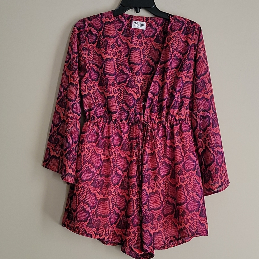 💙HP💙 Show Me Your Mumu Popsicle Python Print Romper S - Picture 5 of 13